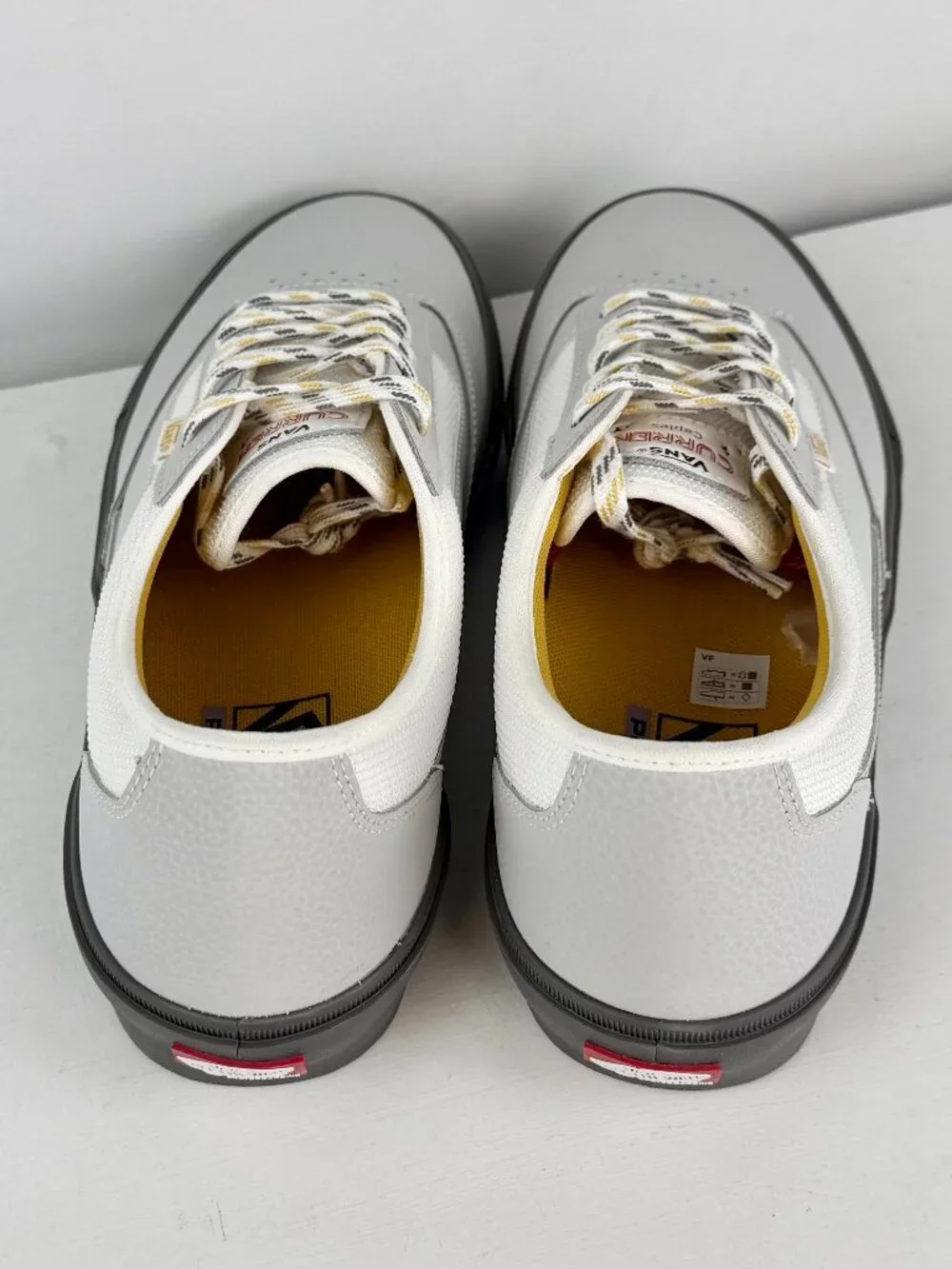 Men's 9 - VANS Skate Curren Caples Grey Yellow Shoes - 500714